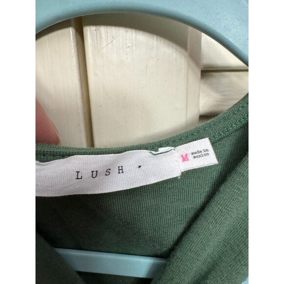 Lush Round Neck Bodysuit- Hunter Green SZ M - Picture 2 of 5
